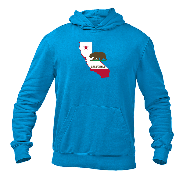 Men's California Bear Map Softstyle Midweight Hooded Sweatshirt