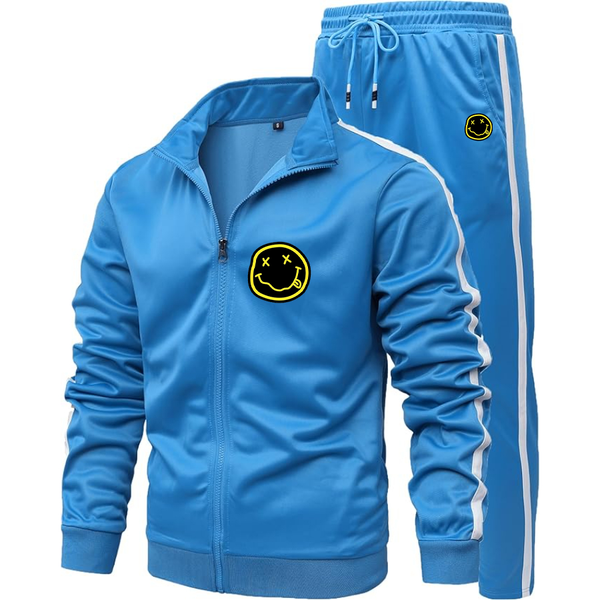 Men's Nirvana Yellow and Black Face Dri-Fit TrackSuit