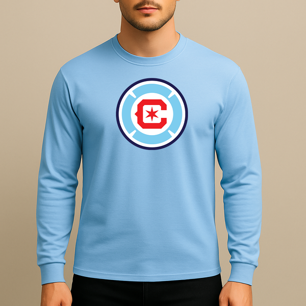 Men's Chicago Fire Soccer Long Sleeve T-Shirt