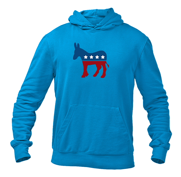 Men's  Democrat Election Symbol Softstyle Midweight Hooded Sweatshirt
