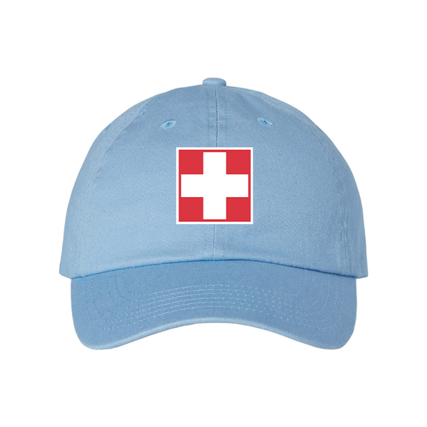 Switzerland National Football Soccer Team  Valucap Adult Bio-Washed Classic Dad Hat
