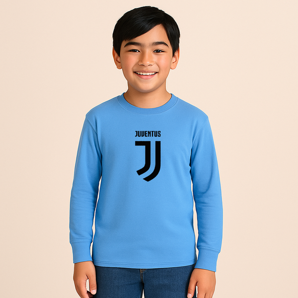 Youth Kids Juventus Soccer Long Sleeve T-Shirt