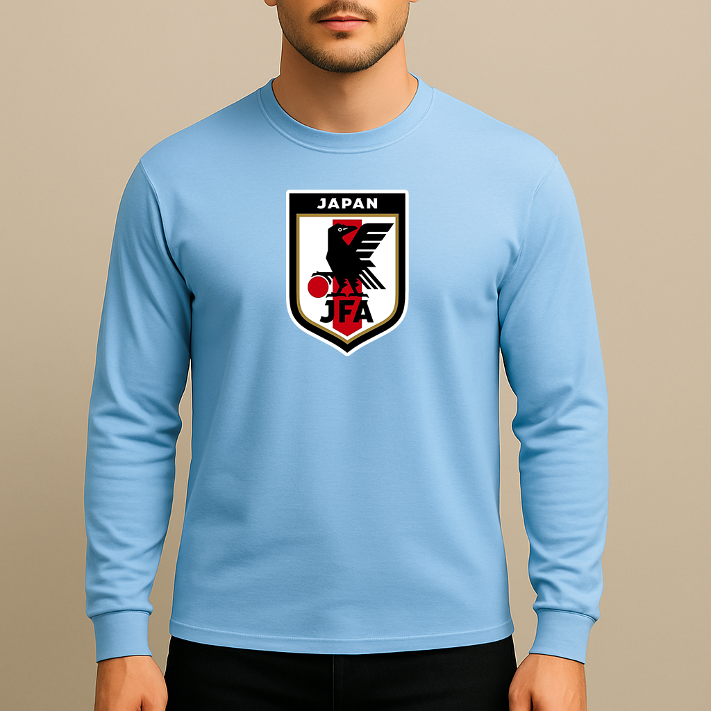 Men's Japan National Soccer Team Long Sleeve T-Shirt
