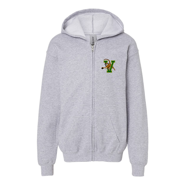Gildan Heavy Blend Youth Vermont Catamounts Full Zip Hooded Sweatshirt