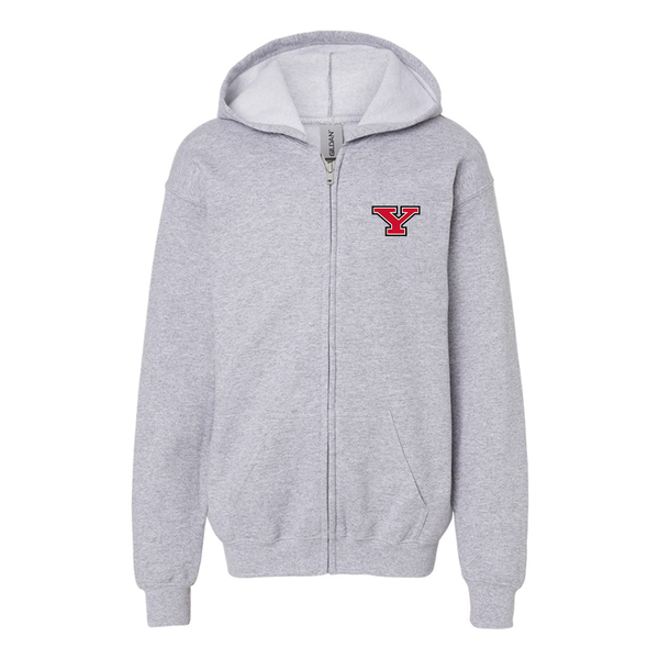 Gildan Heavy Blend Youth Youngstown State Penguins Full Zip Hooded Sweatshirt