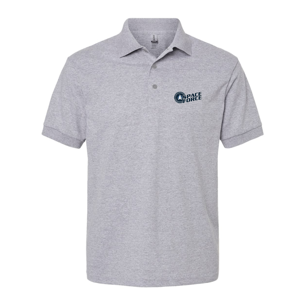 Men's Space Force Dry Blend Jersey Polo - Grey