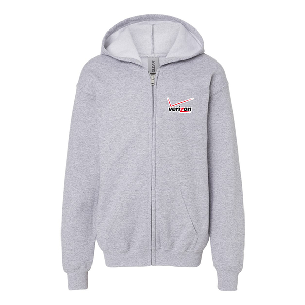 Gildan Heavy Blend Youth Verizon Wireless Full Zip Hooded Sweatshirt