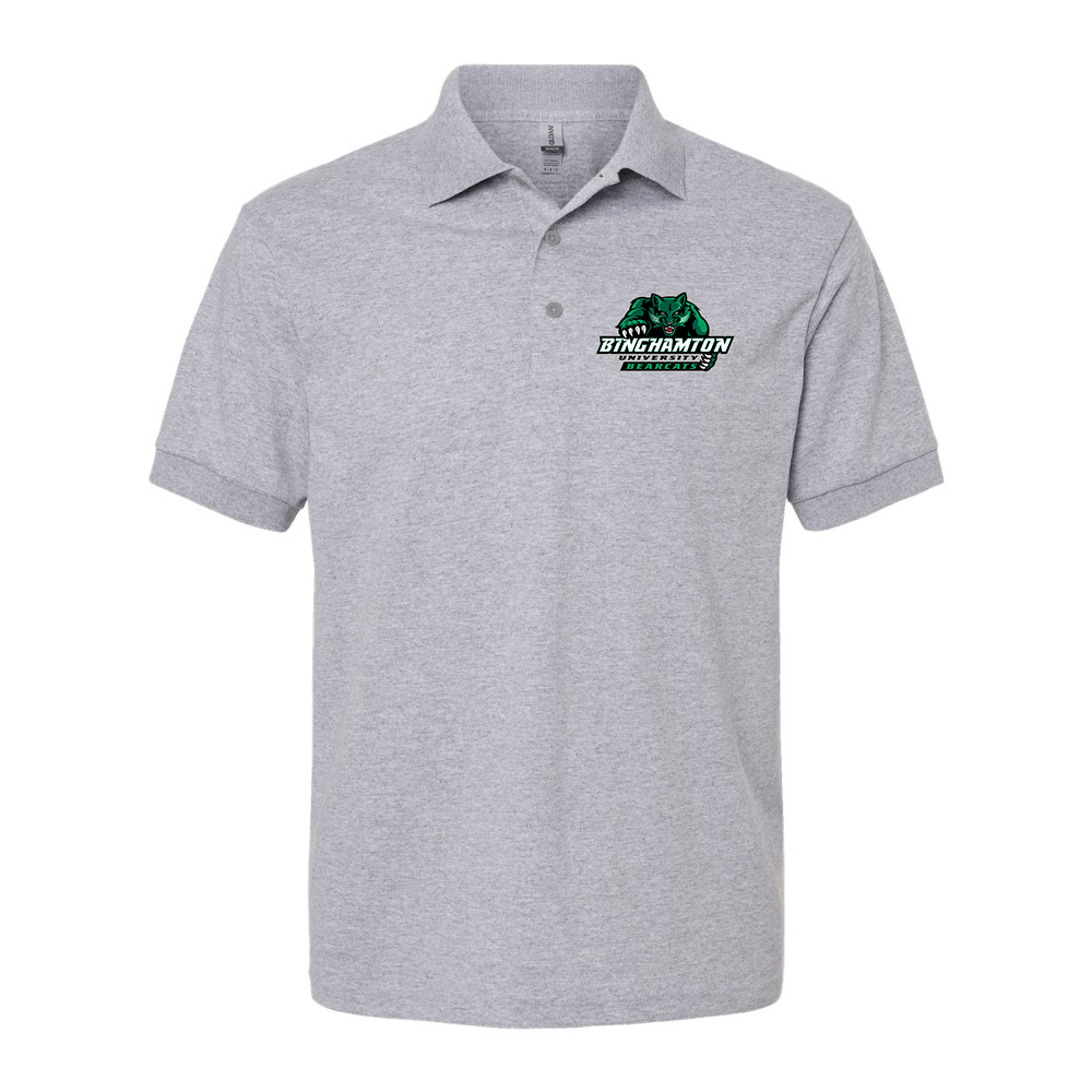 Men's Binghamton Bearcats Dry Blend Jersey Polo - Grey