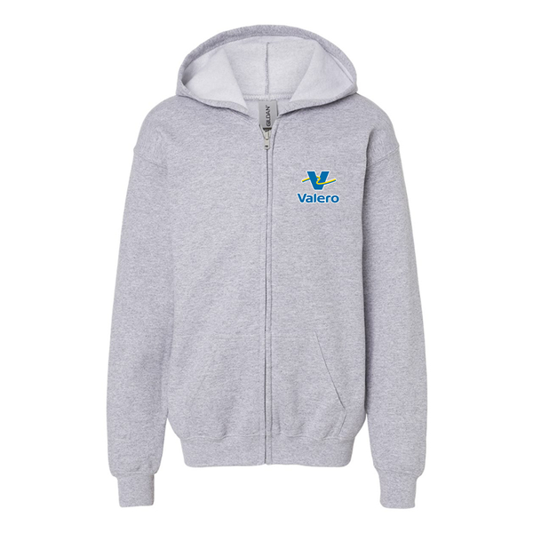 Gildan Heavy Blend Youth Valero Gas Station Full Zip Hooded Sweatshirt