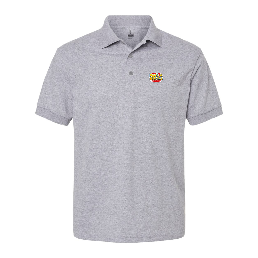 Men's Peek A Blocks Dry Blend Jersey Polo - Grey