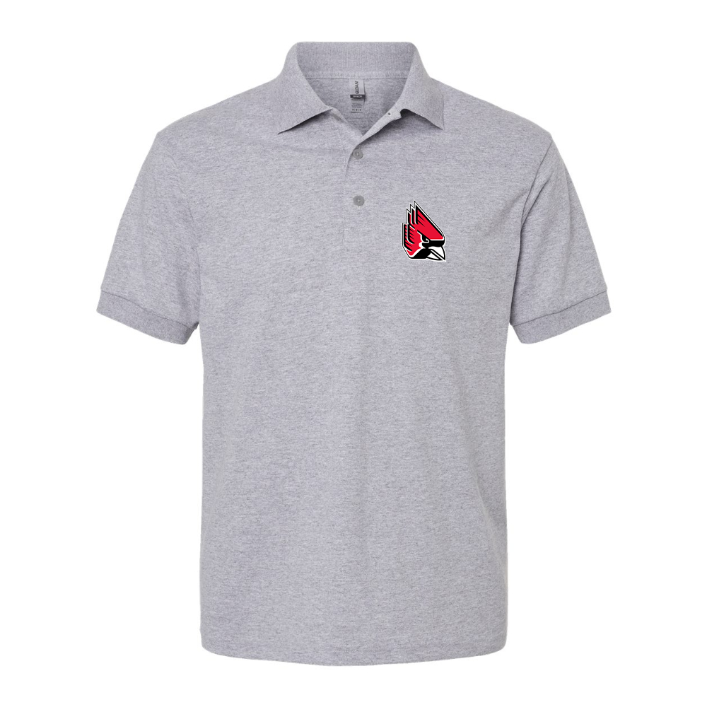 Men's Ball State Cardinals Dry Blend Jersey Polo - Grey