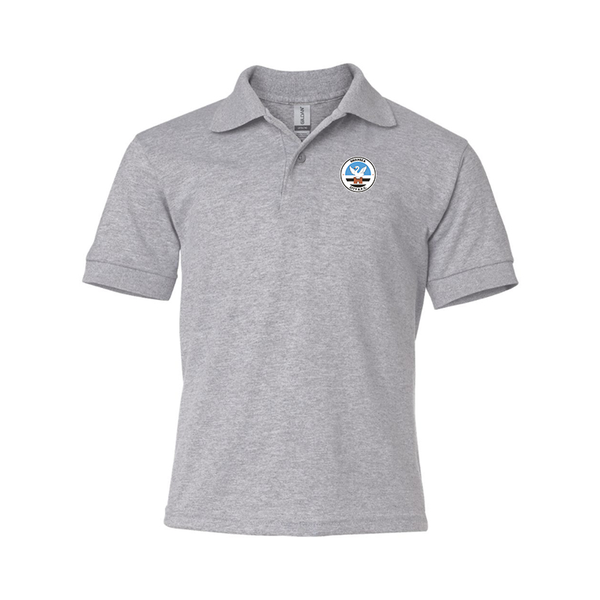 Youth Swansea City Soccer Gildan Dry Blend Jersey Polo