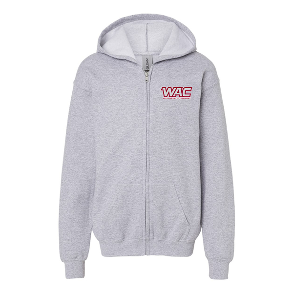 Gildan Heavy Blend Youth Western Athletic Conference Full Zip Hooded Sweatshirt