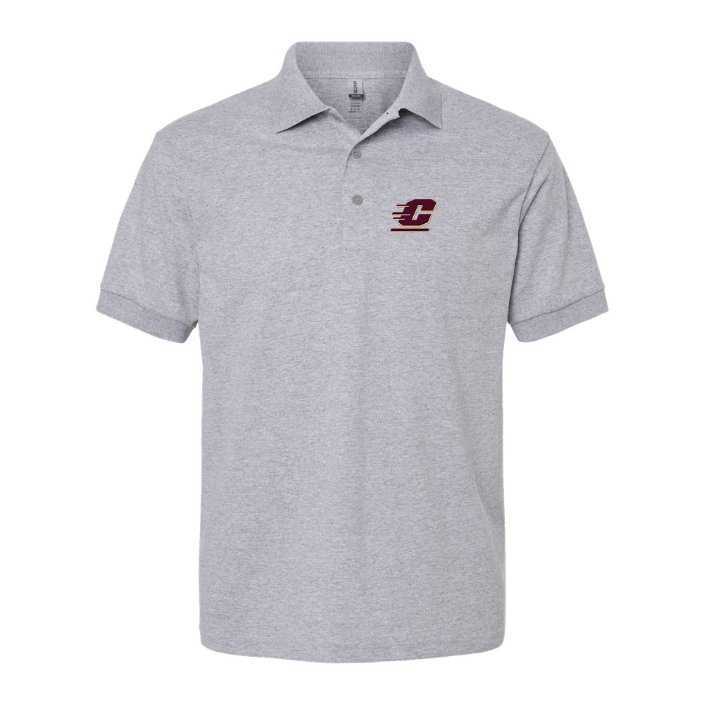 Men's Central Michigan Chippewas Dry Blend Jersey Polo - Grey