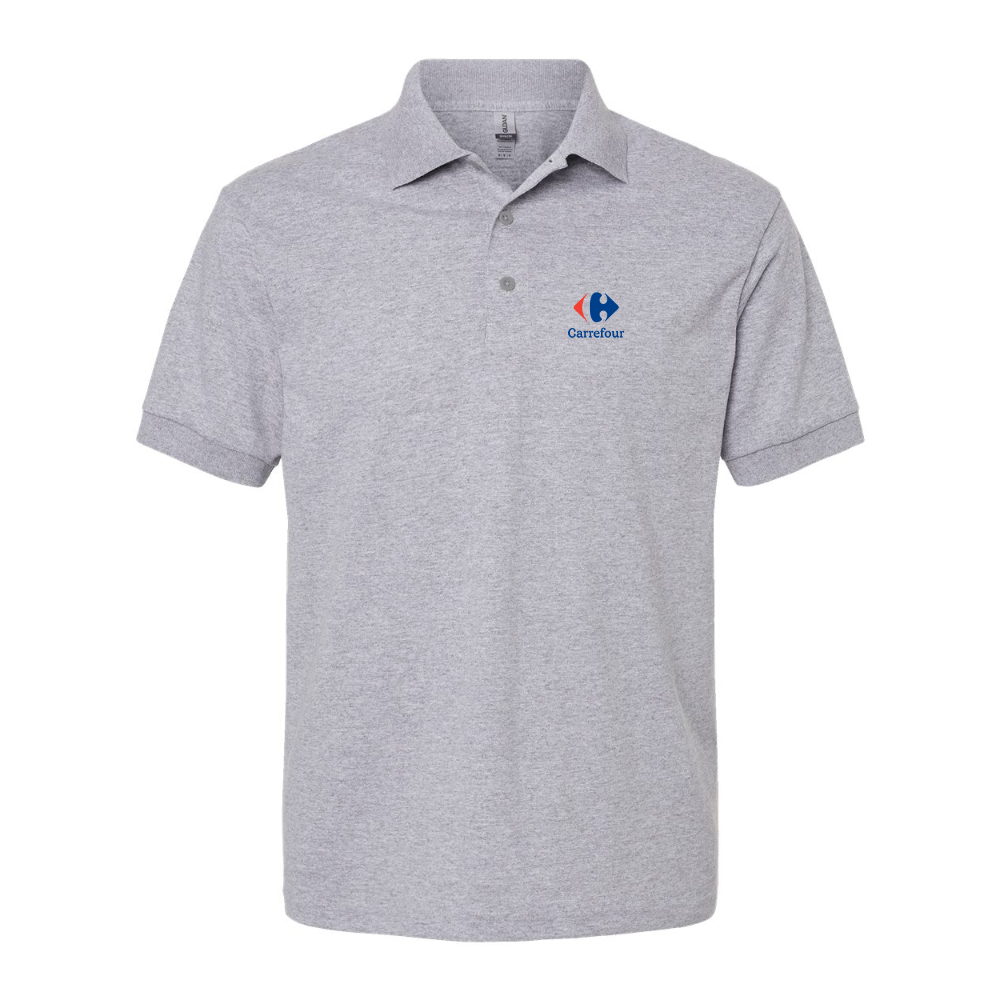 Men's Carrefour Dry Blend Jersey Polo - Grey