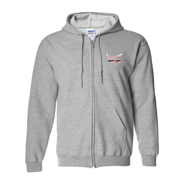 Men's  Verizon Wireless Gildan  Heavy Blend Full Zip Hooded Sweatshirt