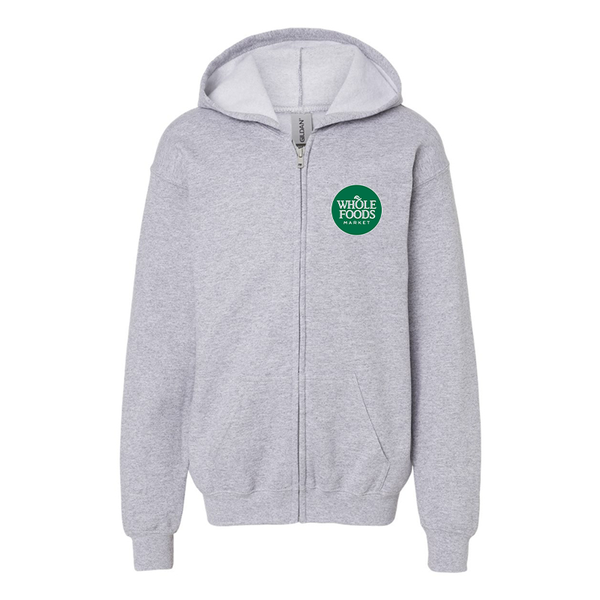 Gildan Heavy Blend Youth Whole Foods Market Full Zip Hooded Sweatshirt