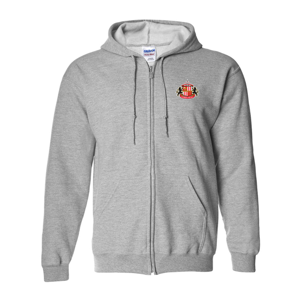 Men's Sunderland AFC Soccer  Gildan  Heavy Blend Full Zip Hooded Sweatshirt