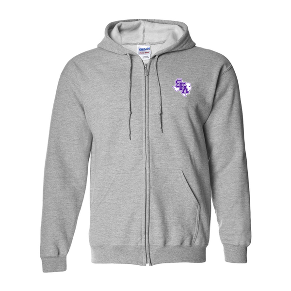Men's Stephen F. Austin Lumberjacks  Gildan  Heavy Blend Full Zip Hooded Sweatshirt