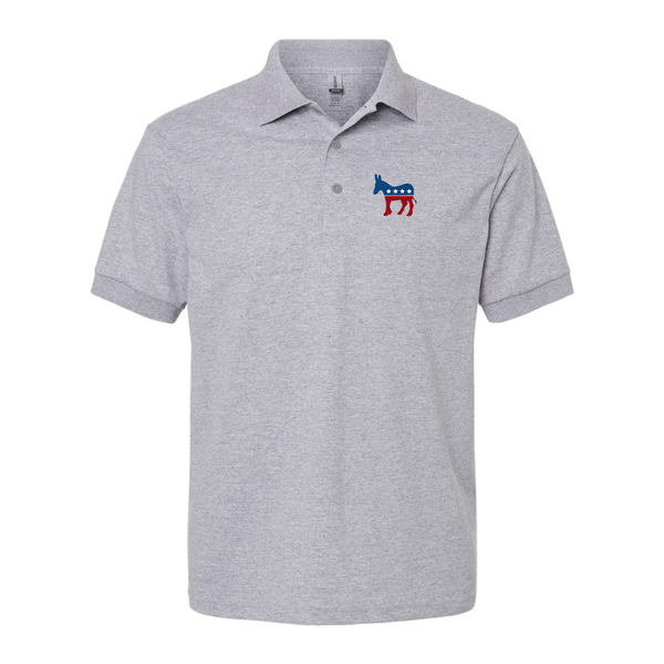 Men's Democrat Election Symbol Dry Blend Jersey Polo