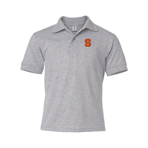 Youth Syracuse Orange Gildan Dry Blend Jersey Polo