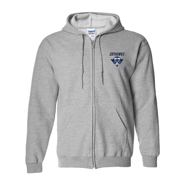 Men's Tennessee Martin Skyhawks Gildan  Heavy Blend Full Zip Hooded Sweatshirt