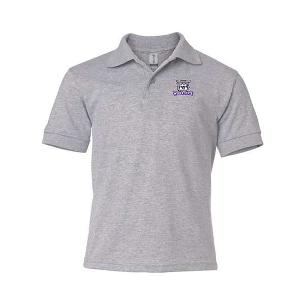 Youth  Weber State Wildcats Gildan Dry Blend Jersey Polo