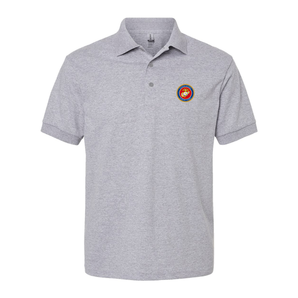 Men's  USMC Emblem Dry Blend Jersey Polo