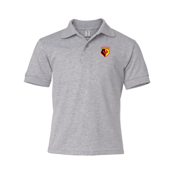Youth Watford Soccer Gildan Dry Blend Jersey Polo