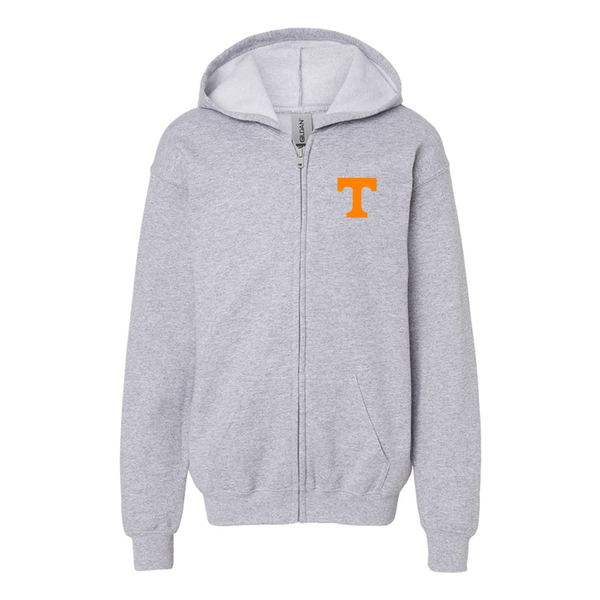 Gildan Heavy Blend Youth Tennessee Volunteers Full Zip Hooded Sweatshirt