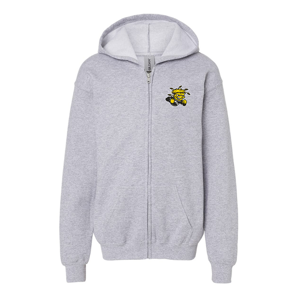 Gildan Heavy Blend Youth Wichita State Shockers  Full Zip Hooded Sweatshirt