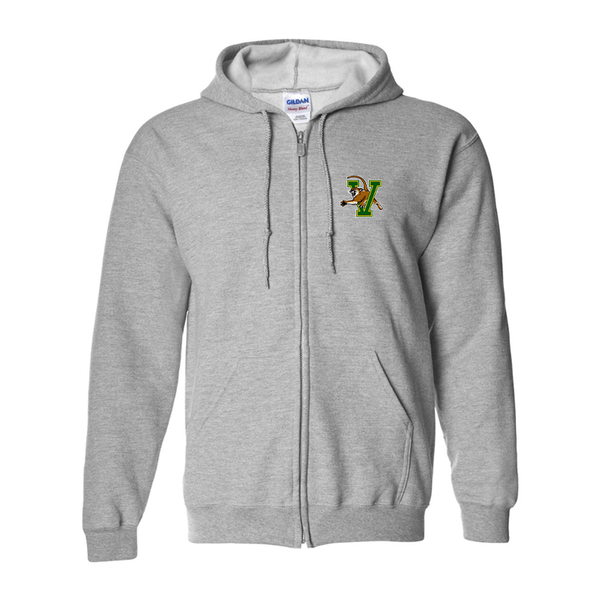 Men's  Vermont Catamounts Gildan  Heavy Blend Full Zip Hooded Sweatshirt