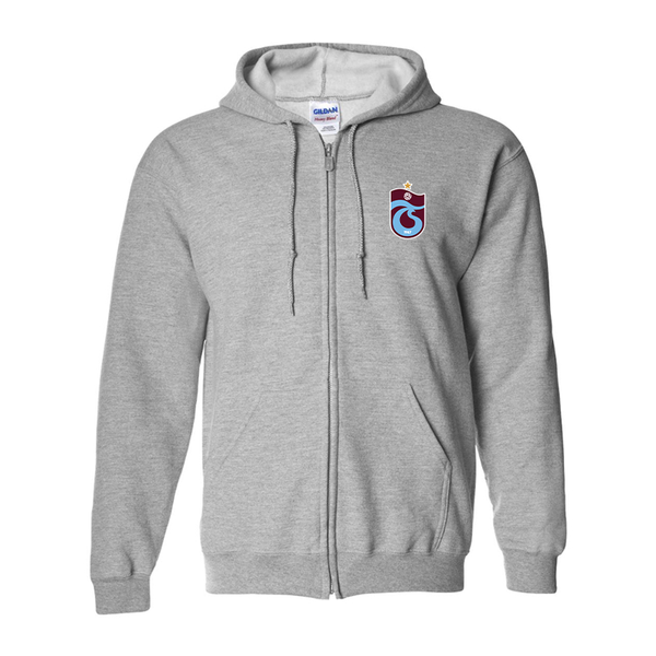 Men's Trabzonspor Soccer Gildan  Heavy Blend Full Zip Hooded Sweatshirt