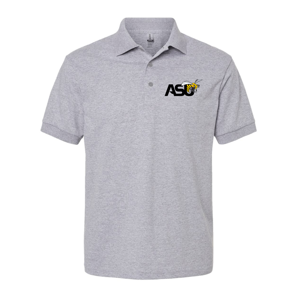 Men's Alabama State Hornets Wildcats Dry Blend Jersey Polo - Grey
