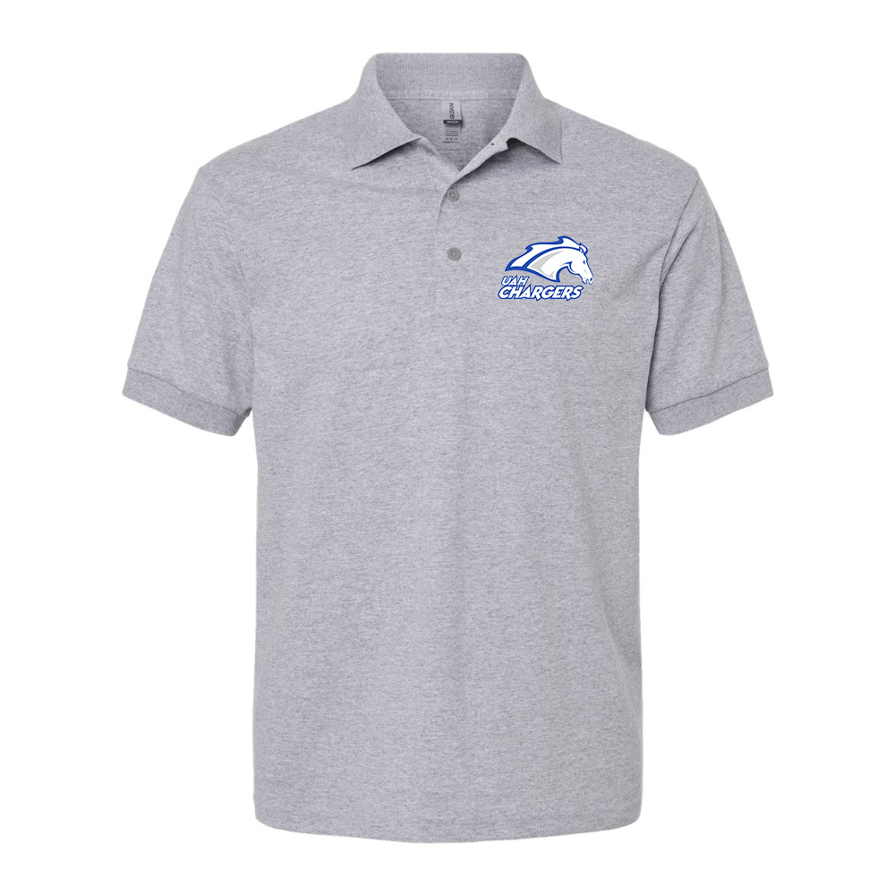 Men's Alabama Huntsville Chargers Wildcats Dry Blend Jersey Polo - Grey