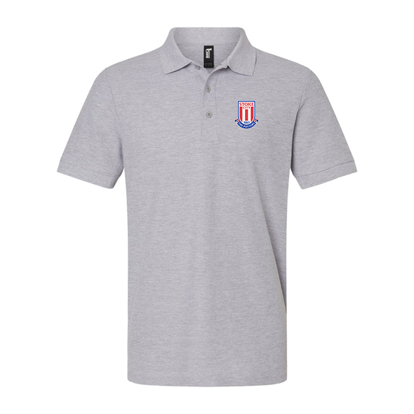 Men's Stoke City Soccer  Gildan Hammer Pique Polo