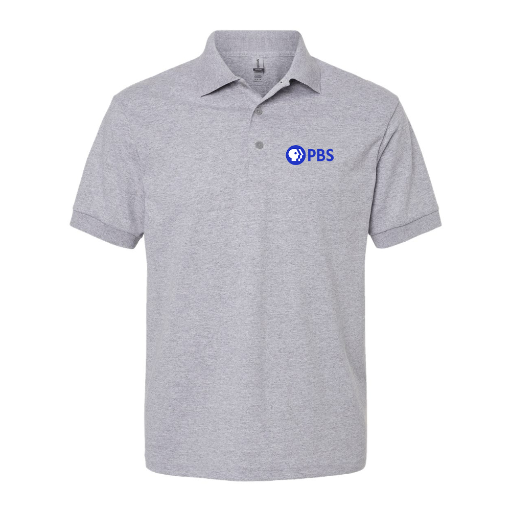 Men's PBS Blue Dry Blend Jersey Polo - Grey