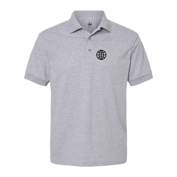 Men's  Internet Globe Dry Blend Jersey Polo