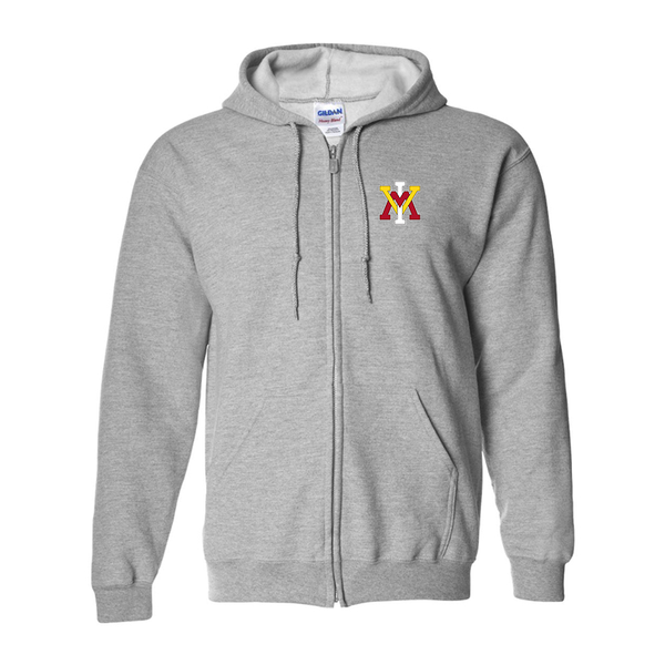 Men's VMI Keydets  Gildan  Heavy Blend Full Zip Hooded Sweatshirt