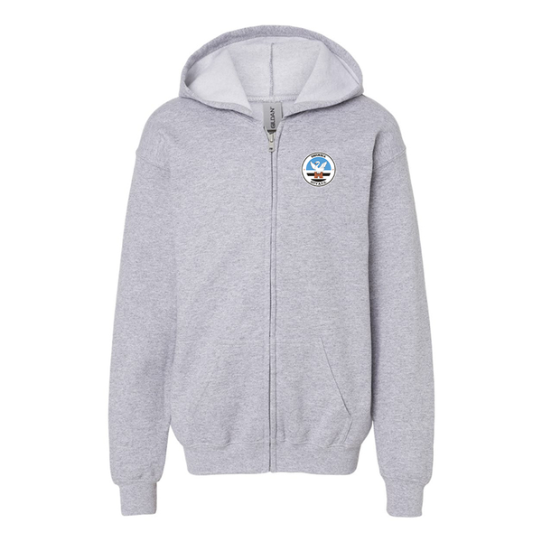 Gildan Heavy Blend Youth  Swansea City Soccer Full Zip Hooded Sweatshirt