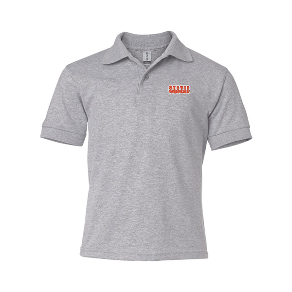 Youth  Stevie wonder Gildan Dry Blend Jersey Polo