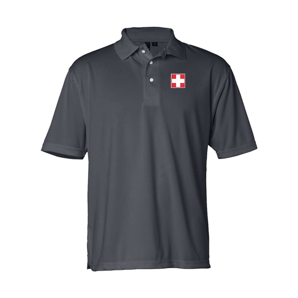 Men's Switzerland National Football Soccer Team Sierra Pacific Moisture Free Mesh Polo