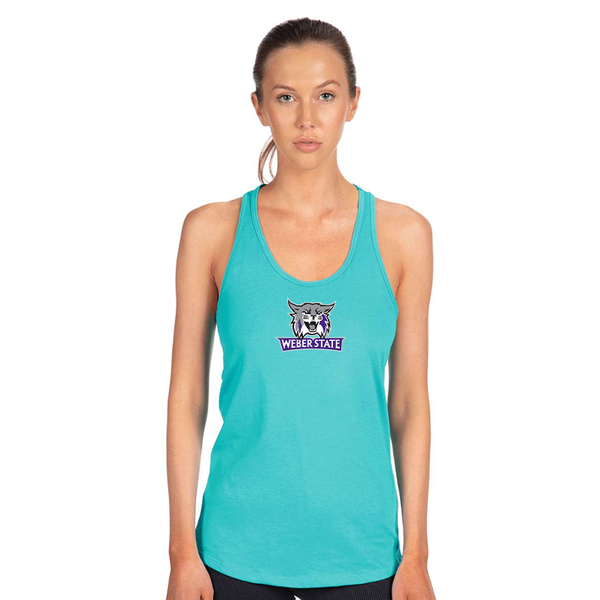 Women's Weber State Wildcats Next Level Ideal Racerback Tank
