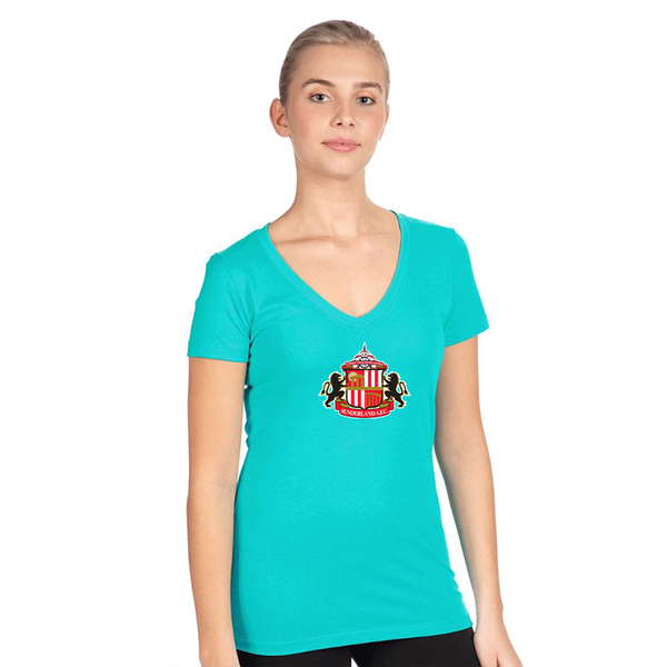 Women's Sunderland AFC Soccer  Next Level V-Neck T-Shirt