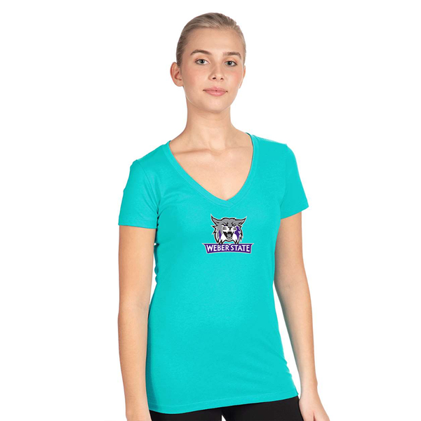 Women's Weber State Wildcats Next Level V-Neck T-Shirt