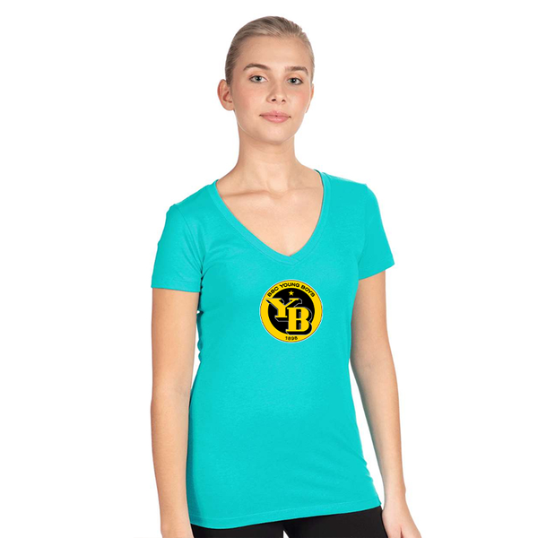 Women's  Young Boys Soccer Next Level V-Neck T-Shirt