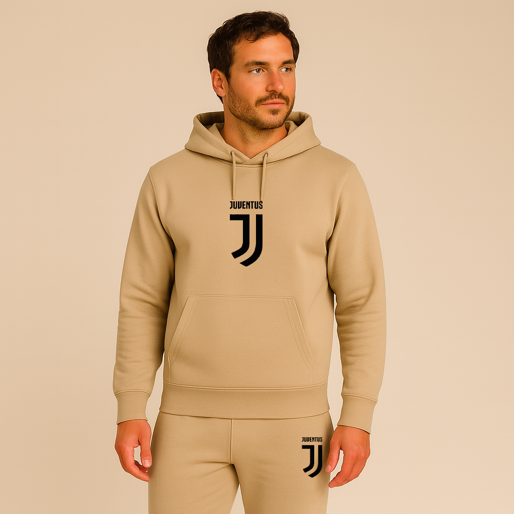 Men's Juventus Soccer Logo Hoodie Joggers Set