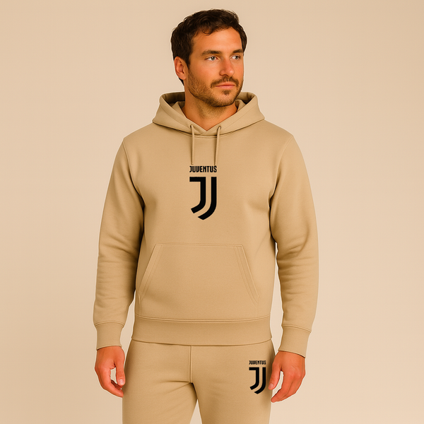Men's Juventus Soccer Logo Hoodie Joggers Set