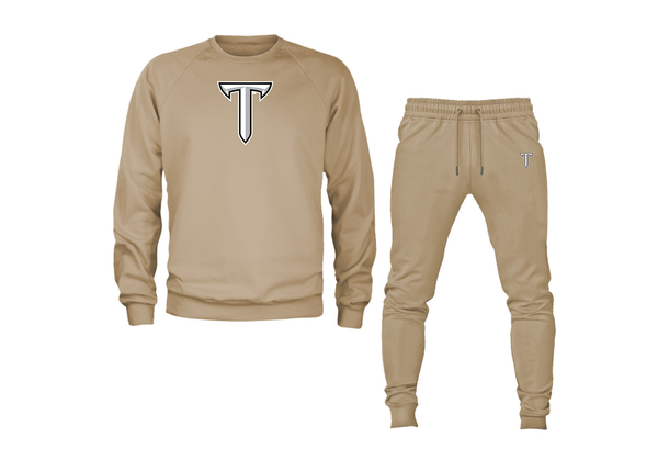 Men's Troy Trojans Crewneck Sweatshirt Joggers Suit