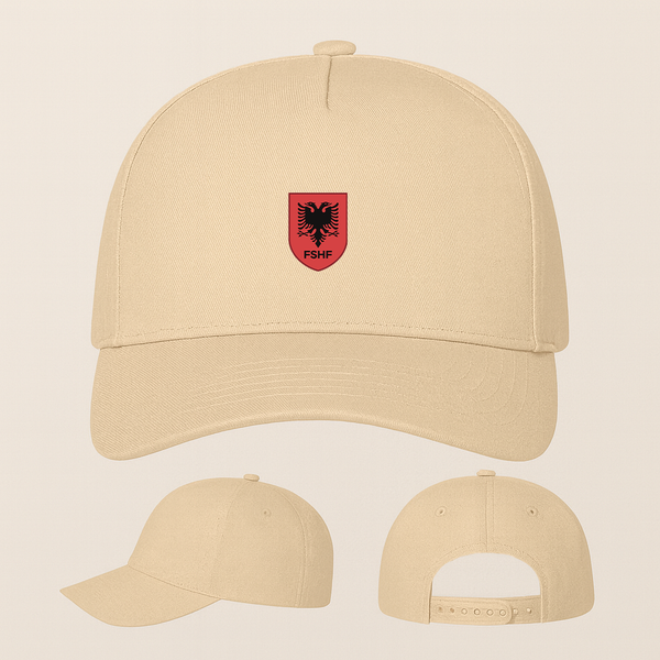 Albania National Soccer Team  Five Panel Twill Snapback Cap